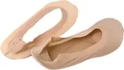 Baluue 1 Pair Low Cut Invisible Cushion Liner Socks for Arch Support Padded Non Slip Boat Socks Dark Skin Color Breathable and Comfortable for Long Term Wear for Walking and Standing
