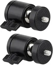 ERINGOGO 2pcs Ball Head Tripod Mount for Camera Hot Shoe Mount Ring Light Adapter Sturdy Metal Design with Swivel Function for Monitor and Lighting Setups