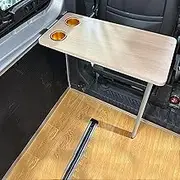 RV Folding Table - Car Table Tray & Car Desk for Laptop - for Sedan Travel Essentials for Long Trips - for Sedan Seat Organizer, Home Office, Camping(Beige,79 * 39)