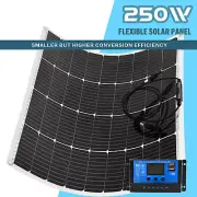 12V 250W Flexible Solar Panel Kit Mono 10A Controller Camping RV Battery Charge
