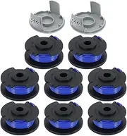 AC14RL3A 0.065" Autofeed String Trimmer Replacement Spool Line Compatible with Ryobi One+ AC14RL3A 18V, 24V,40V Cordless Trimmers,10 Pack (8 Replacement Spool, 2 Trimmer Cap),by LIYYOO