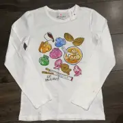 Crewcuts Sequin Soy Delicious Graphic Long Sleeve Tee Shirt Girls Size 14 New