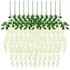12 Pcs Home Decor Plant Artificial Wisteria Decorative Flowers