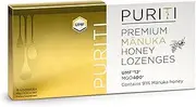 PURITI Manuka Honey Lozenges - Premium Throat Soothers for Coughs & Sore Throats - Genuine New Zealand Raw Manuka Honey Flavor - Certified UMF12+ MGO 400+ (16 Pack)