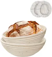 2 Pack 10 Inch round Banneton Proofing Basket Set, YEESON Sourdough Bread Proofi