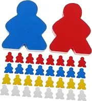 ARTSEWPLY Colorful Wooden Chess Pieces Set 40pcs for Board Games Wooden Chess Set Durable Game Pieces for Classroom
