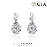 在飛比找momo購物網優惠-【CTJ】GIA 1克拉 D/SI2 18K金 鑽石耳環