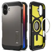 SPIGEN iPhone 16 Plus Case, 6.7 2024 Genuine Tough Armor MagFit MagSafe Compatible Magnet Kickstand Cover for Apple