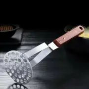 STAINLESS STEEL PUSHER POTATO MASHER WITH BROAD MASHING PLATE TOOL