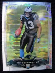 KELVIN BENJAMIN RC 2014 TOPPS CHROME PULSAR REFRACTOR ROOKIE CARD#124-PANTHERS