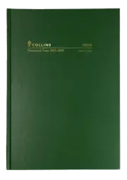 2025-2026 Financial Year Diary Collins A6 Week to View Green 36M4.P40