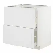 METOD / MAXIMERA base cb 2 fronts/2 high drawers, white/Stensund white, 80x60x80 cm