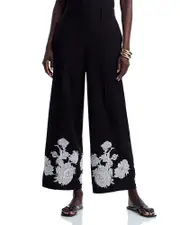 Elie Tahari Isla Embroidered Ankle Pants