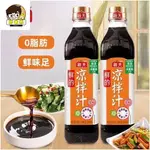 好食界 海天 涼拌汁 500ML 家用 拌涼皮 餃子 蘸料 黃瓜 撈拌汁 涼拌菜 調料汁美味過年新年美食