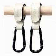 Duo Pram Hook Clip Set - Ivory