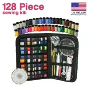 128x home travel sewing kit thread threader needle tape measure scissor thimble