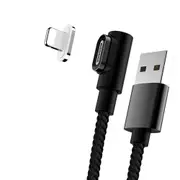 Magnetic Sideway Fast Charging Cable for lightning 1m Black