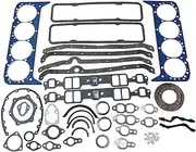 Engine Full Set Overhaul Gasket Set Compatible for Chevrolet SBC 283 302 307 327 350 5.7L 2 PC