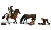 Woodland Scenics ~ HO Scale People ~ Ridin' and Ropin' ~ A1940