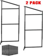 2PACK Shipping Container Shelf Shipping Container Rack Steel Hanging Shelf Rack