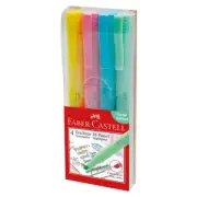 Faber-Castell High-Quality Textliner 38 Soft Pastel Color Highlighter 4 Pack
