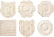 [TOMVAES] 6 Pcs Wooden Bracelet Tray, Jewelry Display Platter,Wooden Beading Board Trays,Jewelry Storage Tray,for Dresser, Shop, Retail Countertop