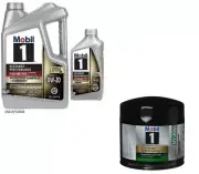 Mobil1 M1-204A Engine Oil Filter & 6 Qts Mobil1 0W20 E/P Full Syn. H/M Motor Oil (for: Triumph)