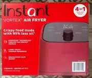 Instant Pot Vortex 4-In-1, 2-Quart Mini Air Fryer -NEW - RED