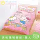 【享夢城堡】雙人床包薄被套四件組(HELLO KITTY Lets Picnic-粉)