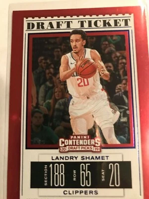 panini contenders Draft Ticket Foil of Landry Shamet Clippers Card #36.NM.