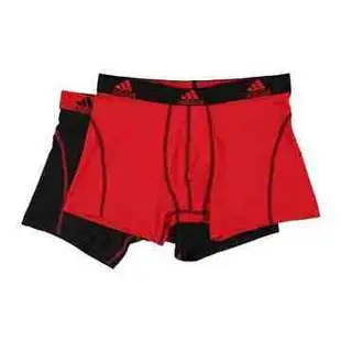 【Adidas】男時尚Clima Lite混搭四角內著2件組－黑紅