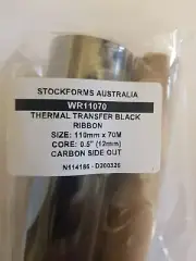 Thermal Wax Resin Ribbon Roll - 110mm x 70 mm - Zebra Thermal Transfer Printers