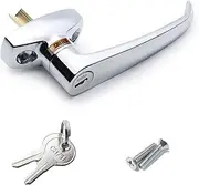 Pro Chutes Trash Chute ADA L Handle - Universal Fit for Laundry and Linen Doors with V Spindle for Bottom & Side hinged Doors. Handicap Approved Universal Locking Chrome Knob Hardware Parts