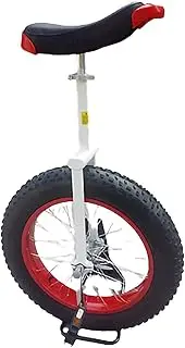 20/24 Inch Wheel Unicycle with Adjustable Seat for Balance Cycling Exercise Single Wheel Child Adult Unicycle (Red and White) (Color : Without Parking Rack, Size : 20Inch) Durable TDF