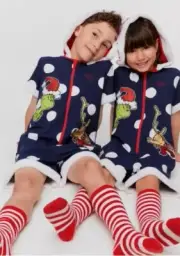 Peter Alexander The Grinch Kids Navy PJs One Piece Size 12 New in Packaging