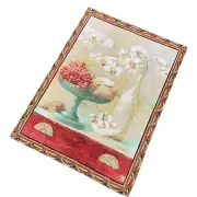 Coral and Orchids Tapestry Wall Hanging ~ Artist Fabrice de Villeneuve
