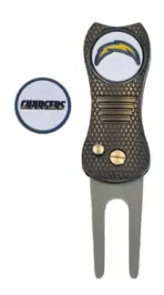 Los Angeles Charges LA NFL Golf Ball Marker w/ DivotFix Switchblade Divot Tool