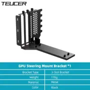 TEUCER L-Z3 GPU Vertical Mounting Bracket Kit, Pcie 4.0 X16 Riser Cable 200Mm, G