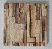 Ceramic Coaster Set S008 of 4 with Cork Pads, Holder & Printed STONE Pattern