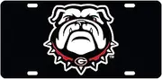 Craftique Georgia Bulldogs Tag Laser Black/New Bulldog Head (04193)