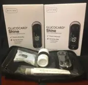 New Glucocard Shine Glucose Monitoring Kit With 200 Trueplus Lancets!