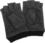 [Abaodam] 1pair Half Finger Gloves for Sports Thermal Fingerless Driving Gloves for Cold Weather Enhanced Grip for Outdoor Activities for Students and Sports Enthusiasts Grey