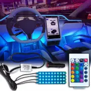 36 LED 4PCS Car Interior Atmosphere Neon Lights Strip Wireless IR Remote Control