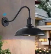 15 Inch Large Outdoor Farmhouse Barn Lights, Dusk to Dawn Gooseneck Lights, V...
