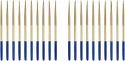 Diamond Needle File Set 3mm x 140mm, Round Files Titanium Coated Tools for Metal Wood Stone Glass, 20Pcs