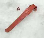 Flat Red Titanium Deep Pocket Clip For Olight Arkfeld UV PRO Flashlight