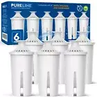 Pureline Brita Filter Replacement 6 Pack for Pitchers and Dispensers