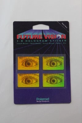 Retro Future Vision Polaroid 3-D Hologram Vintage 3D Eyes Sticker Augen New