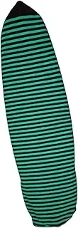 Surfboard Sock Cover Green Black Stripes Practical Striped Pattern Organizer Sleeve Board Bag for Surfboard for Longboard