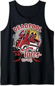 [Marvel] Deadpool Hot And Tasty Tacos Open 24/7 Portrait Tank Top